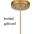 thumbnail image 3 of Modern Moravian Star Gold Finish Pendant Clear Glass Hanging Brass Star Light, 3 of 7