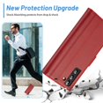 thumbnail image 4 of SaniMore for Samsung Galaxy S24 Plus 2024 Case, PU Leather Magnetic Flip Folio Shell with Card Holders RFID Blocking Kickstand Shockproof TPU Magnetic Closure Business Cover, Red, 4 of 9