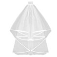 thumbnail image 2 of Velos de novia, velo atado de satén de doble capa con peine, 2 of 3