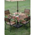 thumbnail image 3 of Outdoor Tablecloth with Umbrella Hole and Zipper, Christmas Square Table Cloth 54x54 Inch Waterproof Tablecloth, Snowman Snowflake Xmas Tree Winter Wooden Picnic Table Cover for Patio Camping, 3 of 7