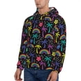 thumbnail image 3 of Daiia Colorful Palms for Men's Fashion Hoodies & Sweatshirts with Kangaroo Pocket Hooded Sweatshirt Breathable & Moisture Wicking-X-Large, 3 of 7