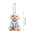 thumbnail image 3 of 7PCS Easter Decorations 2D Acrylic Dog Hanging Ornament 3.15 Inch for Car Mirror Home Display, Easter Decor Gift for Kids Basket Party, 3 of 9