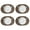 Coffee Brown, variant on Oval Placemats Set Of 4, 18X12Inch Kitchen Dining Party Table Decoration
