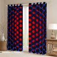 thumbnail image 2 of Blue And Red 30%-50% Blackout Curtains,Geometric Honeycomb Curtains & Drapes 38"Wx54"L Teen Bedroom,Abstract Geometry Window Curtains 3D Neon Geometrical Window Treatments 2 Panels, 2 of 6