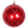 thumbnail image 1 of Vickerman MT198003D Ornement en Filet Pailleté Bonbon Rouge 4 Po. - 3 par Sac, 1 of 3