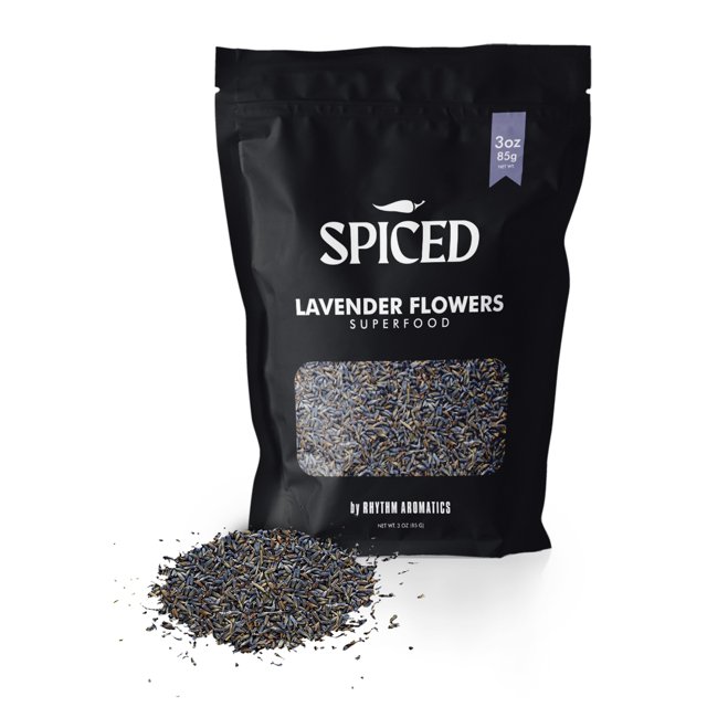 SPICED Lavender Flower, 3 Oz of Dried Lavender Flower in Closable Bag