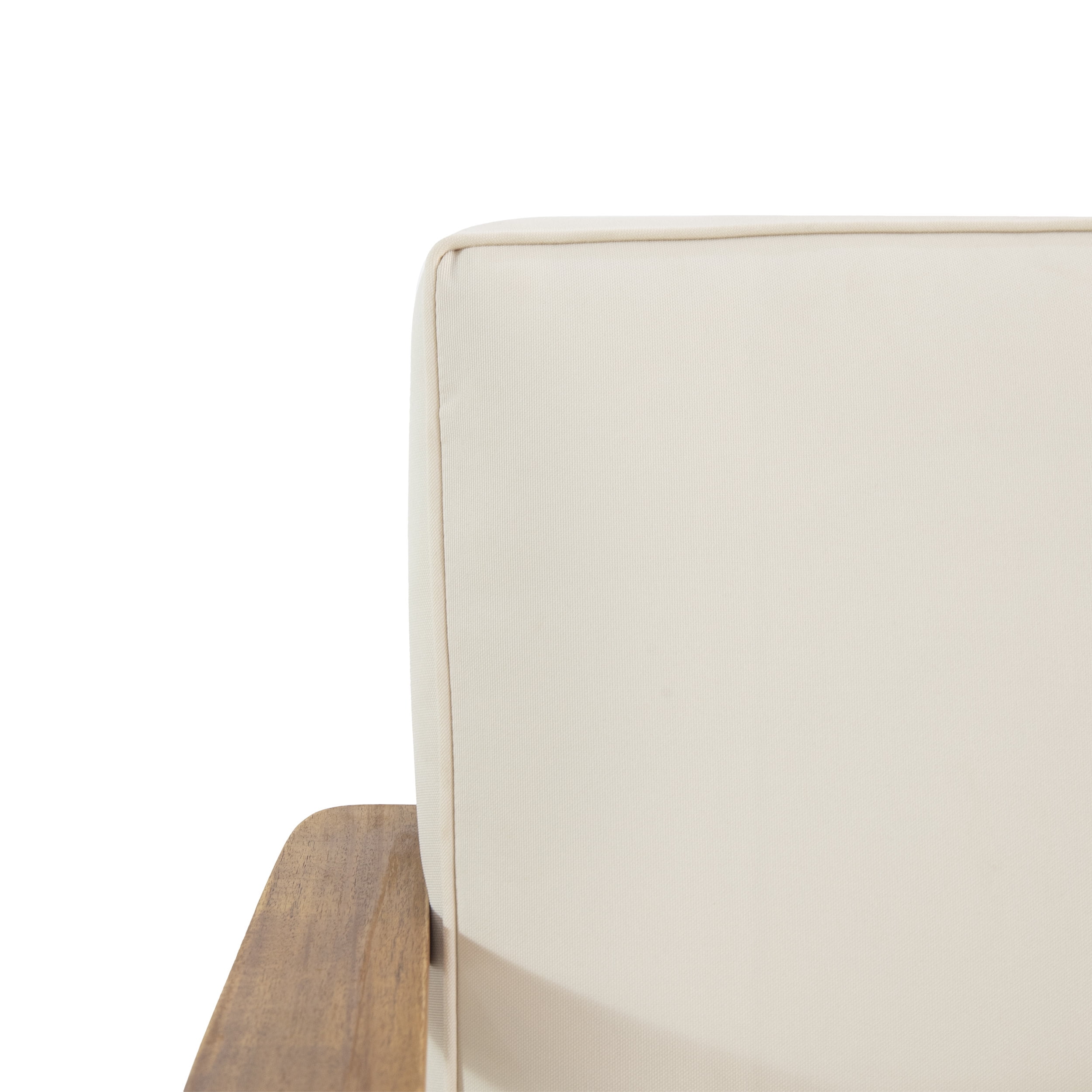 Greta Acacia Wood Outdoor Club Chair, Teak and Beige