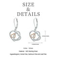 thumbnail image 4 of Heart Dangle Earrings 925 Sterling Silver Hypoallergenic Drop Earrings Double Heart Jewelry Gifts for Women Valentine's Day Mothers Day Birthday, 4 of 7