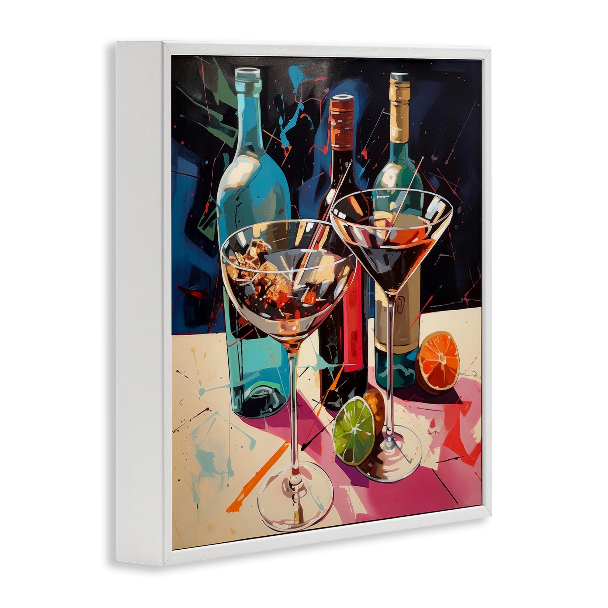 Stupell Industries Artsy Cocktails of Every Sip White Framed Giclee Art, design by Lazar Studio
