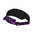 thumbnail image 2 of Fotbe Purple Snow Flakes Visera Deportiva con Diseño, Gorra Abierta Ajustable de Algodón para Mujer y Hombre, 2 of 7