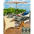 thumbnail image 5 of Hokiten Outdoor Tablecloths with Umbrella Hole & Zipper, Sage Green Boho Rectangle Tablecloth 60x120 Inch, Southwest Aztec Abstract Geometric Waterproof Table Cloth, Patio/Pool/Picnic Table Covers, 5 of 7