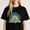 Black-4, variant on Animal Print Rainbow Graphic for Women Casual and Stylish Tee print T Shirt