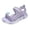 Purple, variant on Weebloom Kids Toddler Girl Sandals Versatile With Adjustable Strap Sole Lightweight Beach Footwear Comfort Hook & Loop Summer Shoes Beach Walking Sandal