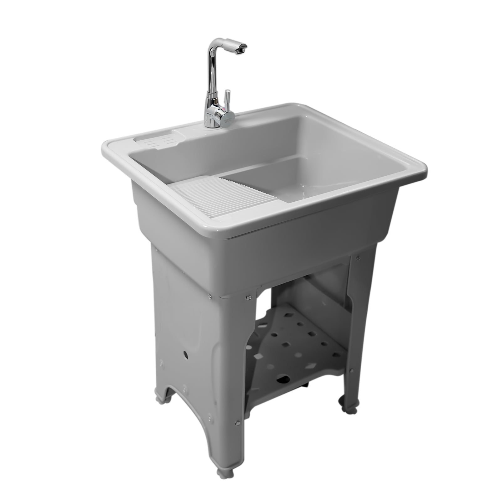 Freestanding Plastic Utility Sinks Utility Sink Laundry Tub Drop in Deep Sink