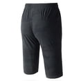 thumbnail image 2 of SWSMCLT Men's Athletic Long Shorts Elastic Waist Quick Dry Capri with Zipper Pocket Hiking Running Gym Summer Below Knee Length Black 36, 2 of 5