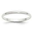 thumbnail image 5 of 14K White Gold 2mm Light Weight Half Round Band.5 Ring Size 4.5, 5 of 7