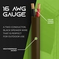 thumbnail image 2 of GearIT 16 Gauge Speaker Wire, 2 Conductor Oxygen-Free Copper Outdoor Speaker Cable, CL2 Rated, Brown, 100 ft, 2 of 7
