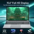 thumbnail image 6 of KUU 15.6" Laptop , 16GB Ram 1TB SSD, Intel Celeron N95, Windows 11 Pro Notebook, Backlit Keyboard, Fingerprint Unlock, Silver, 6 of 8