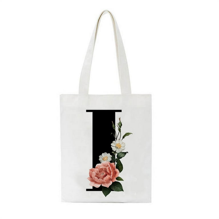 Kayannuo Back to School Clearance Personalised Initial Tote Bag
