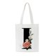 thumbnail image 1 of Bolsa de asas con inicial personalizada Regalo de acuarela floral para su carta Bolsa de tela Wmkox8yii HFSH61, 1 of 1