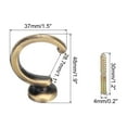 thumbnail image 2 of Uxcell Curtain Holdback Wall Mounted Curtain Tiebacks Screw Hooks Hanger Holder Bronze 2 Pack, 2 of 6