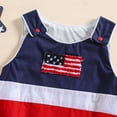 thumbnail image 7 of Krdevn Baby Boys' American Flag Romper, Red White Blue Striped Bodysuit, Soft Casual Outfit for Independence Day & Daily Wear,3-6 Month, 7 of 7