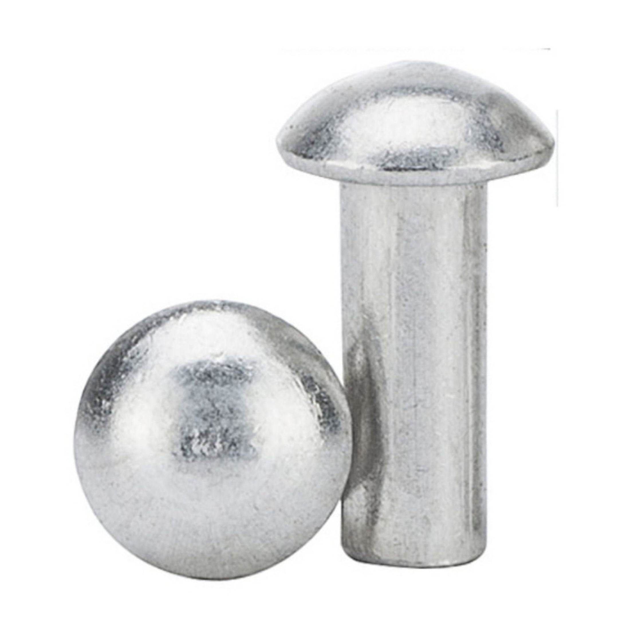 500g Galvanized Half Round Head Solid Iron Rivets 12x25mm (about 13 pieces).