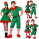 thumbnail image 2 of Christmas Santa Claus Costume Green Elf Cosplay Family Carnival Party New Year Fancy Dress Clothes Set for Men Women Girls Boys, 2 of 5