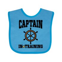 Inktastic Captain in Training Boys or Girls Baby Bib