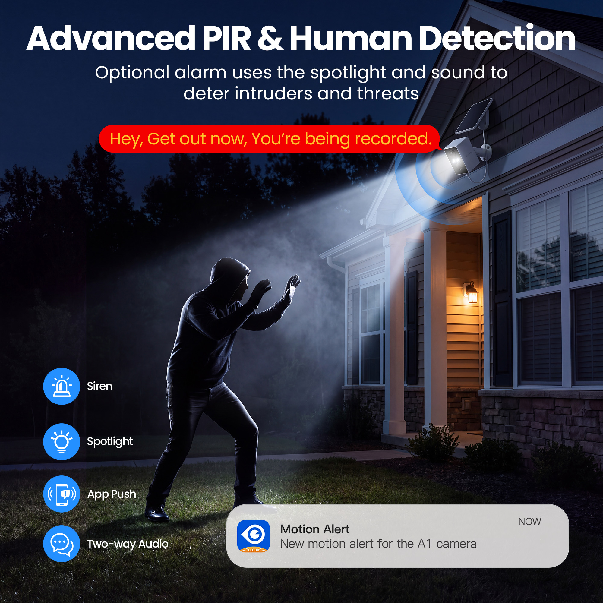 WansView 2K Solar Outdoor Security Camera with AI Detection photo 4