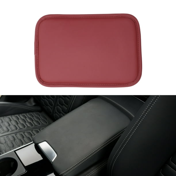 Funda del Consola Central del Coche Unique Bargains con Bolsa de Almacenamiento 11.81"x7.87"x0.59" Cuero Napa Rojo Oscuro