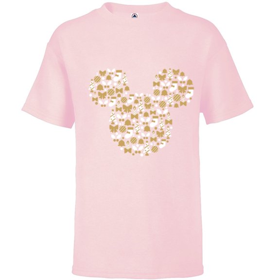 Disney Mickey Mouse Icon Holiday Cheer - Short Sleeve T-Shirt for Kids - Customized-Soft Pink