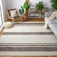 thumbnail image 2 of SAFAVIEH Natura Zyana Geometric Striped Area Rug, Black/Ivory, 9' x 12', 2 of 8