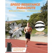 Speed and Agility Training Set, Agility Training Equipment For Kids with 20ft Sports Agility Ladders, Cones, Agility Hurdles, Resistance Parachute, Resistance Bands, Jump Rope for Basketball, Soccer(B