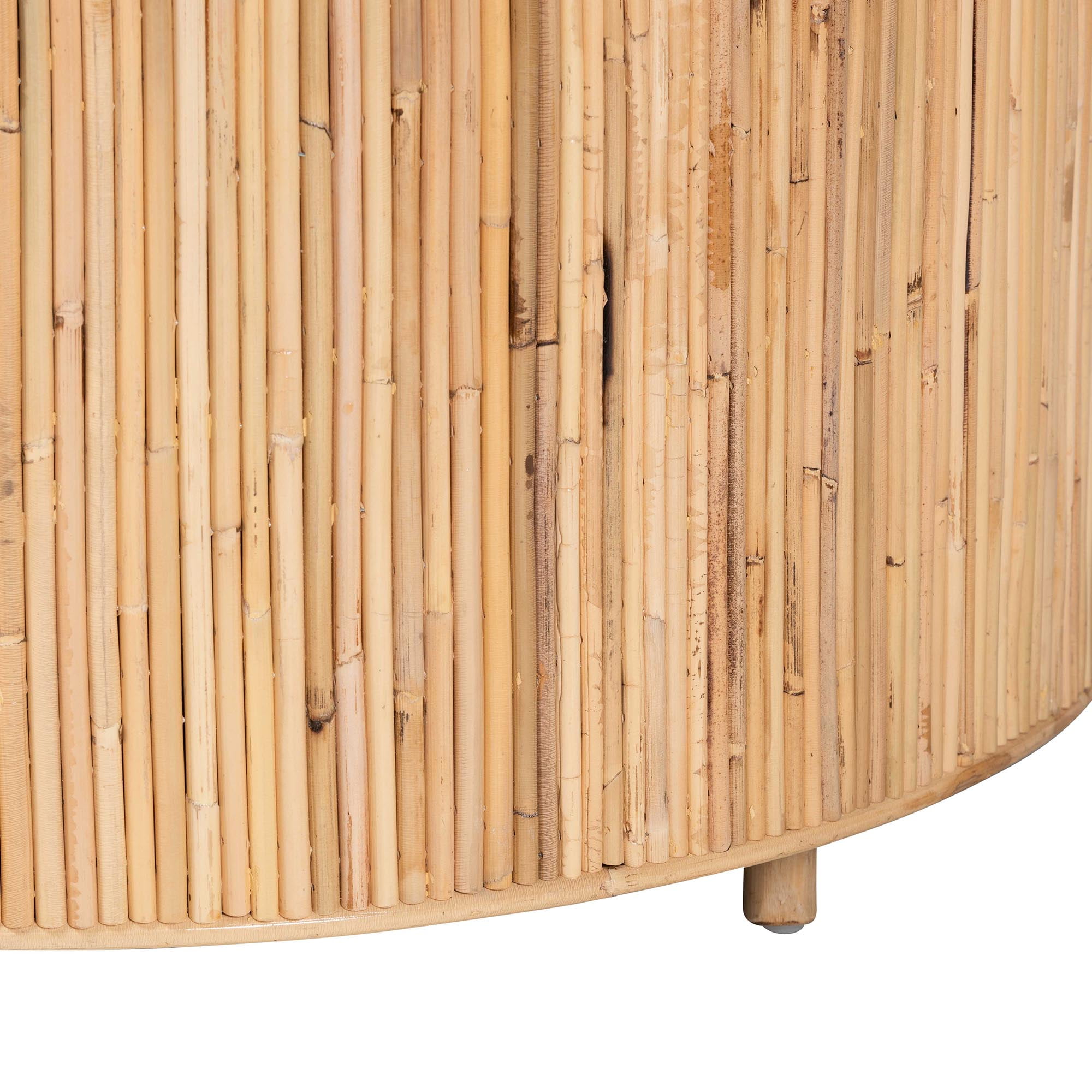 bali & pari Miami Boho Coffee Table, Natural Rattan, Light Honey
