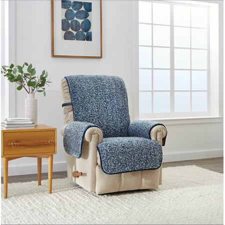 Innovative Textile Solutions 1-piece Cambridge Sherpa Recliner Furniture Cover  Navy