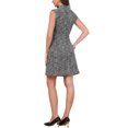 thumbnail image 3 of INSPIRE CHIC Women's Tweed Dress Mock Neck Sleeveless Work Sheath Dress XL Black, 3 of 6