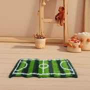 Raindrops Realistic Artificial Grass Turf Mat, Synthetic Lawn Carpet for Soccer Field, Kids Bedroom, Indoor & Outdoor Green Grass Mat