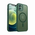 thumbnail image 1 of ccwmincc Magnetic for iPhone 12 Mini Case, Upgraded [Full Camera Protection] [Compatible with Magsafe] [Translucent Matte] Shockproof Protective Phone Case for iPhone 12 Mini 5.4" - Deep Green, 1 of 1