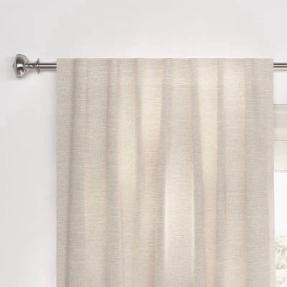 1Pc 50X84 Blackout Textural Overlay Window Curtain Panel Cream - Threshold