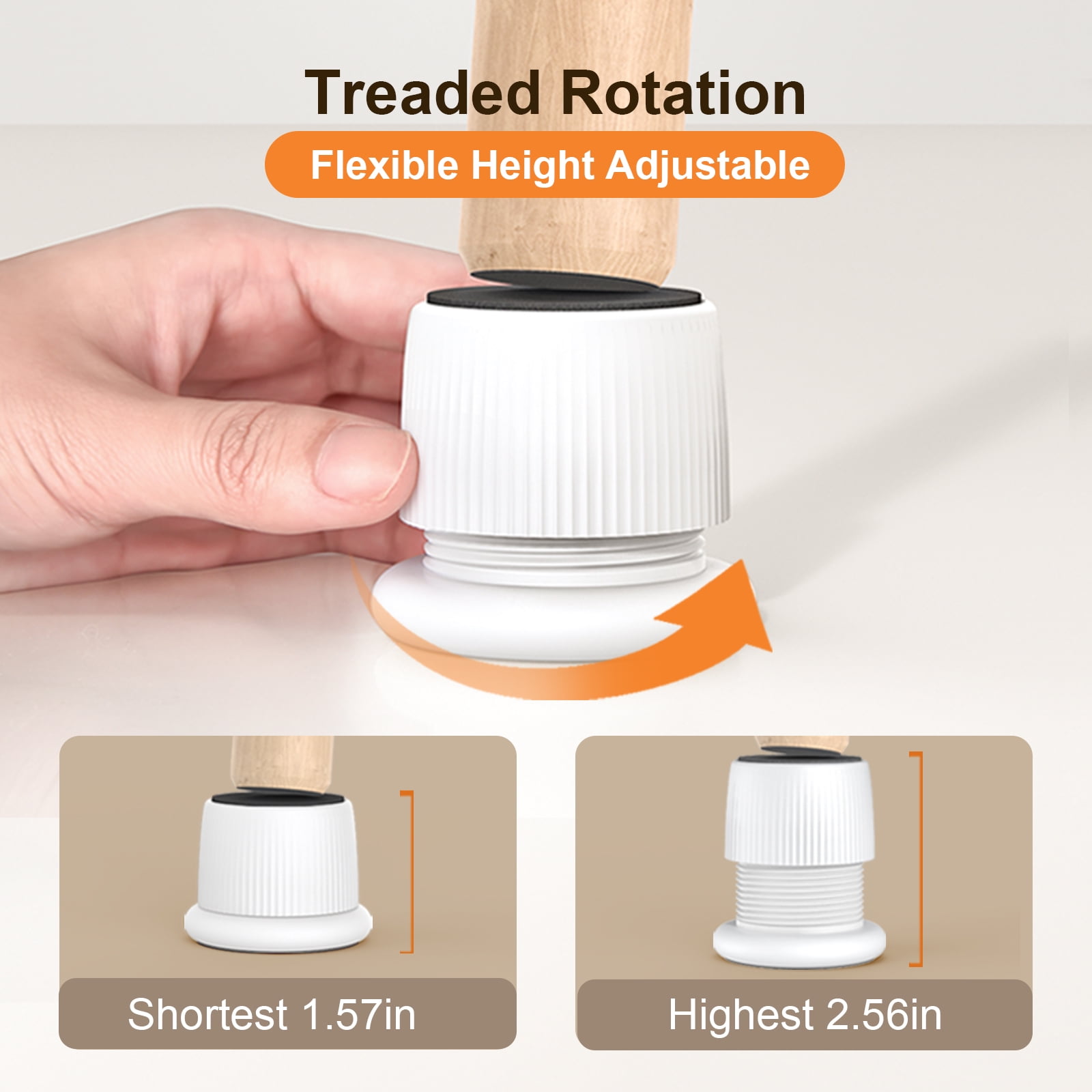 Buy OATSBASF Furniture Risers,2.6Adjustable Bed Riser,Headboard Stopper