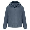 thumbnail image 3 of Mens Polar Fleece Hoodies Zip Up Long Sleeve Solid Color Hooded Warm Jacket with Pockets for Men Winter Coats (Dark Gray S), 3 of 5