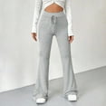 thumbnail image 2 of Fleece Lined Winter Pants High Waisted Loose Fit Thermal Lounge Pants Trousers for Women Casual Warm Yoga Sweatpants Winter Warm Gifts for Women | Sopatenor,Gray XS, 2 of 9