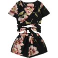 thumbnail image 1 of Women's 2 Piece Boho Floral Print Crop Cami Top with Shorts Set, 1 of 5
