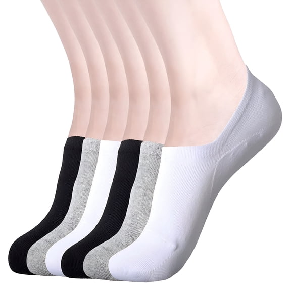TELOLY No Show Socks Womens Socks for Women Compression Socks 6 Pairs No Show Liner Socks Womens Cotton, Causal Invisible Socks Non Slip, Ankle Socks Low Cut Soft