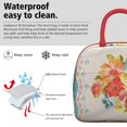 thumbnail image 3 of Lunch Bag Lunch Box for Women Reusable Insulated Lunch Cooler Bags,Large Capacity for Work Travel Picnic,Water-Resistant Pioneer Colorful Floral Lunch Tote Bag Gifts for Woman Mom Red, 3 of 6