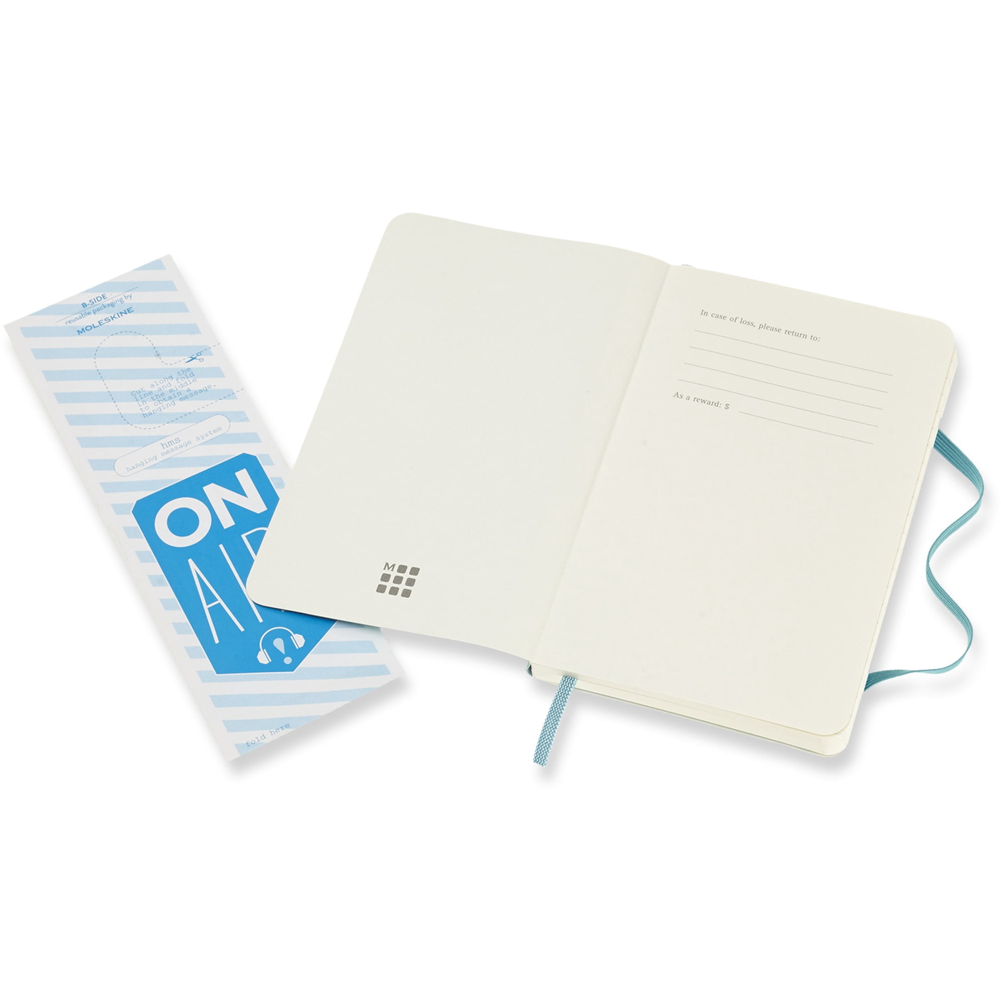 Moleskine Classic Notebook, Soft Cover, Pocket (3.5" x 5.5"), Ruled, Blue Reef
