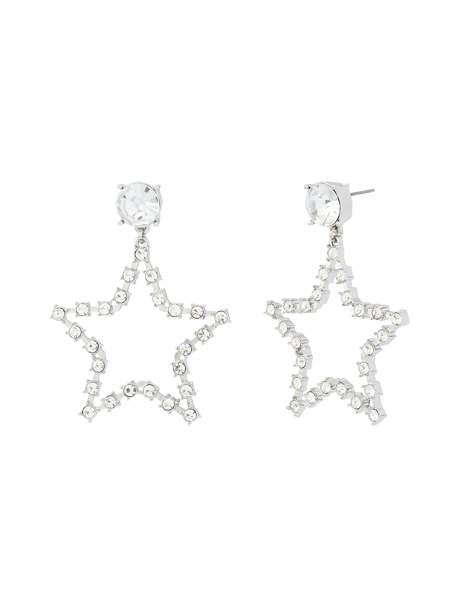 Madden NYC Women's Fashion Crystal Star Drop Earrings