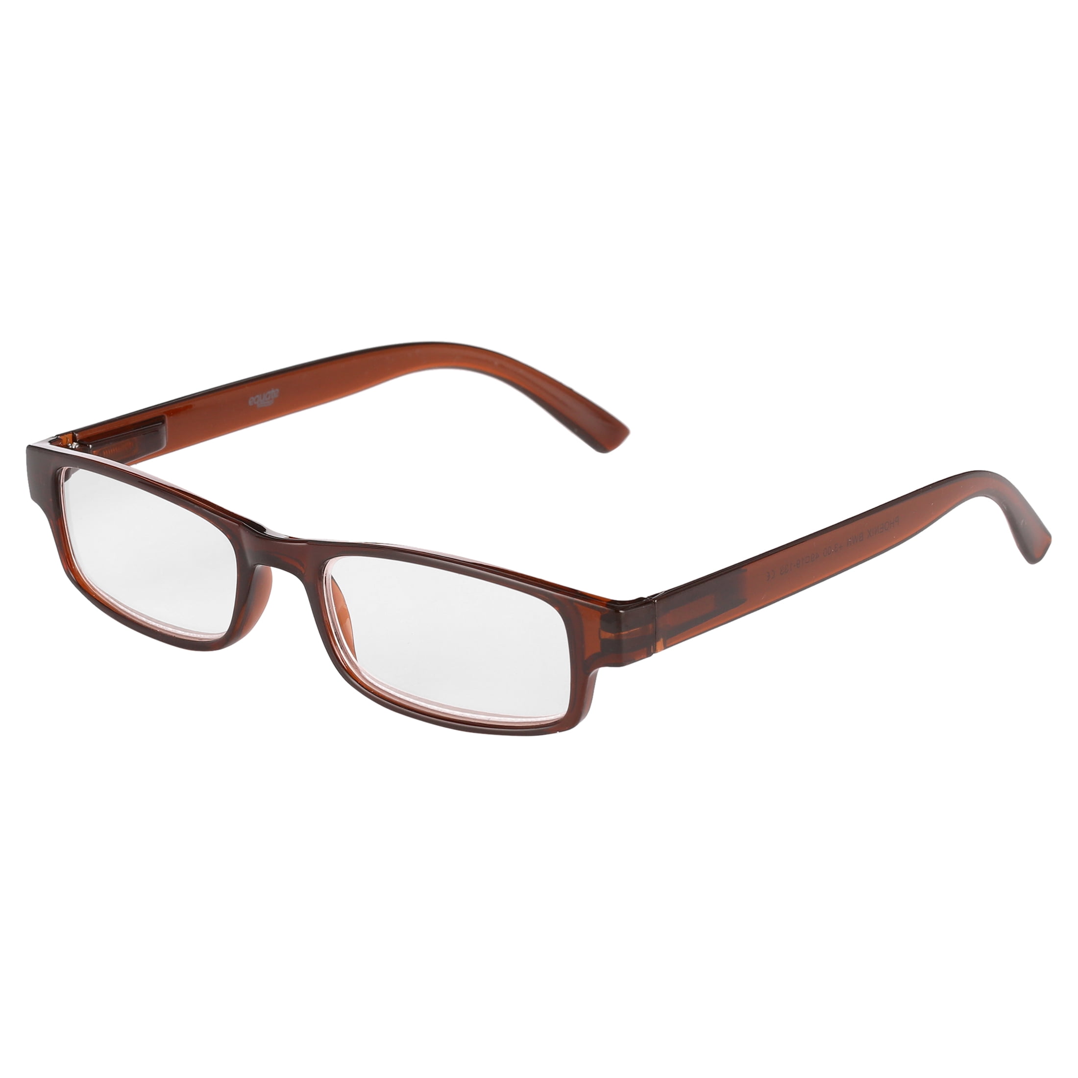 Equate Phoenix Value 2-Pack Unisex Rectangular Reading Glasses with Case, +1.75