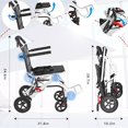thumbnail image 2 of Ultra-Lightweight Portable Transport Wheelchair Foldable Travel Wheelchairs with Handbrake, 2 of 6